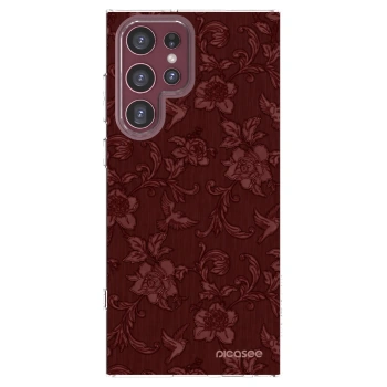 Picasee silikonski prozorni ovitek za Samsung Galaxy S22 Ultra 5G - Red Elegance