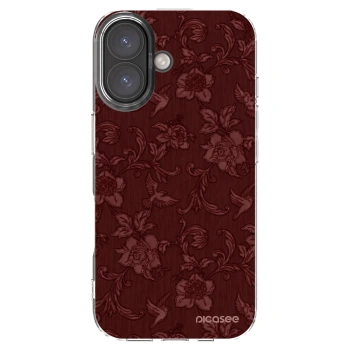 Picasee silikonski prozorni ovitek za Apple iPhone 16 - Red Elegance