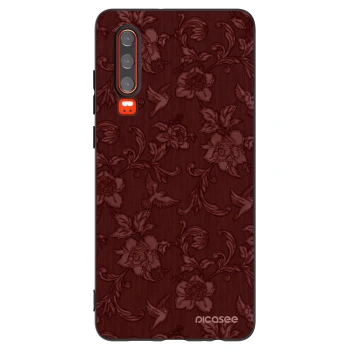 Picasee silikonski črni ovitek za Huawei P30 - Red Elegance