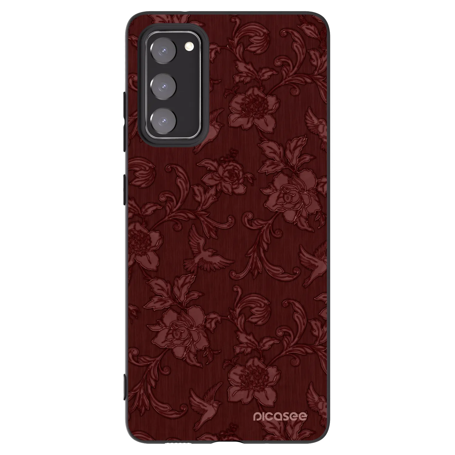 Picasee silikonski črni ovitek za Samsung Galaxy S20 FE - Red Elegance