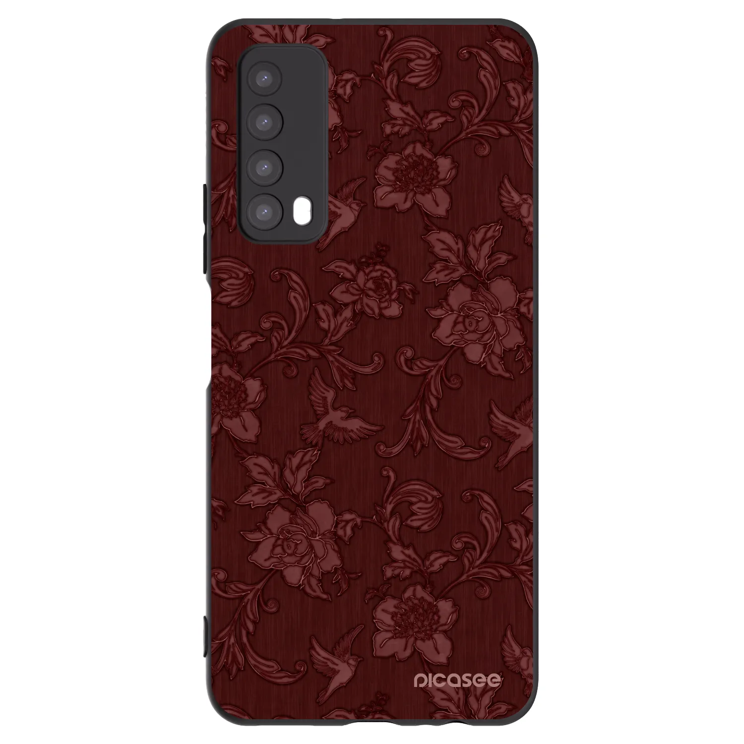 Picasee silikonski črni ovitek za Huawei P Smart 2021 - Red Elegance