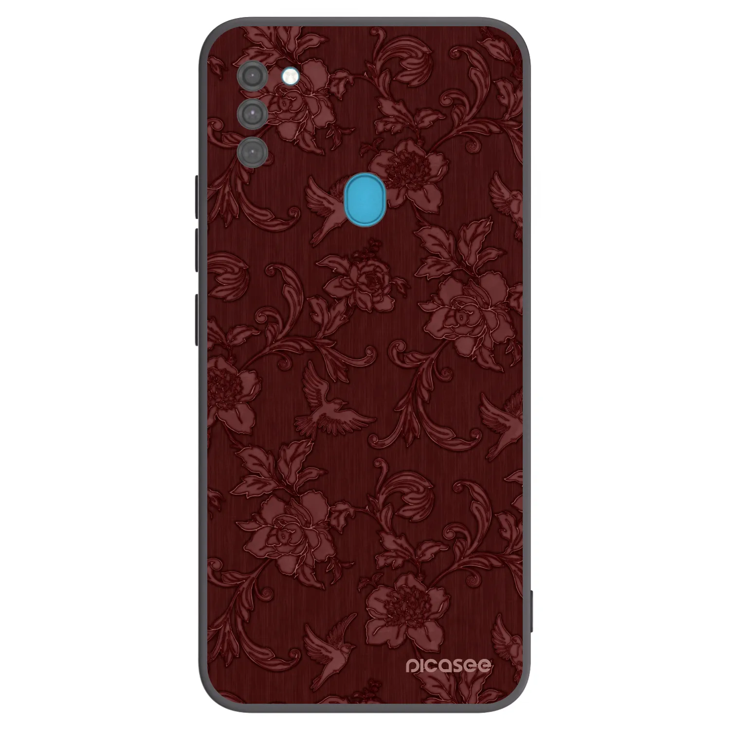 Picasee silikonski črni ovitek za Samsung Galaxy M11 - Red Elegance