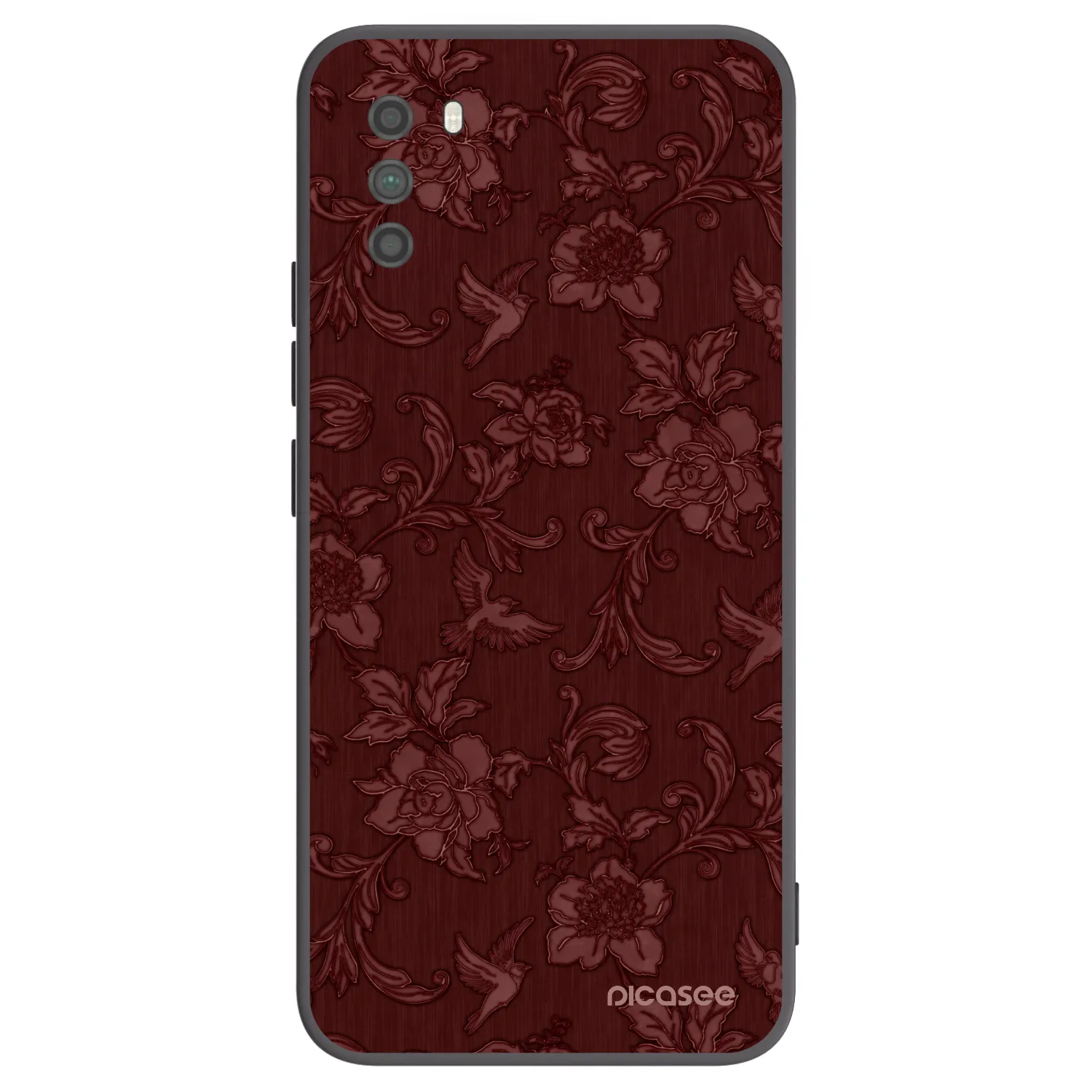 Picasee silikonski črni ovitek za Xiaomi Poco M3 - Red Elegance