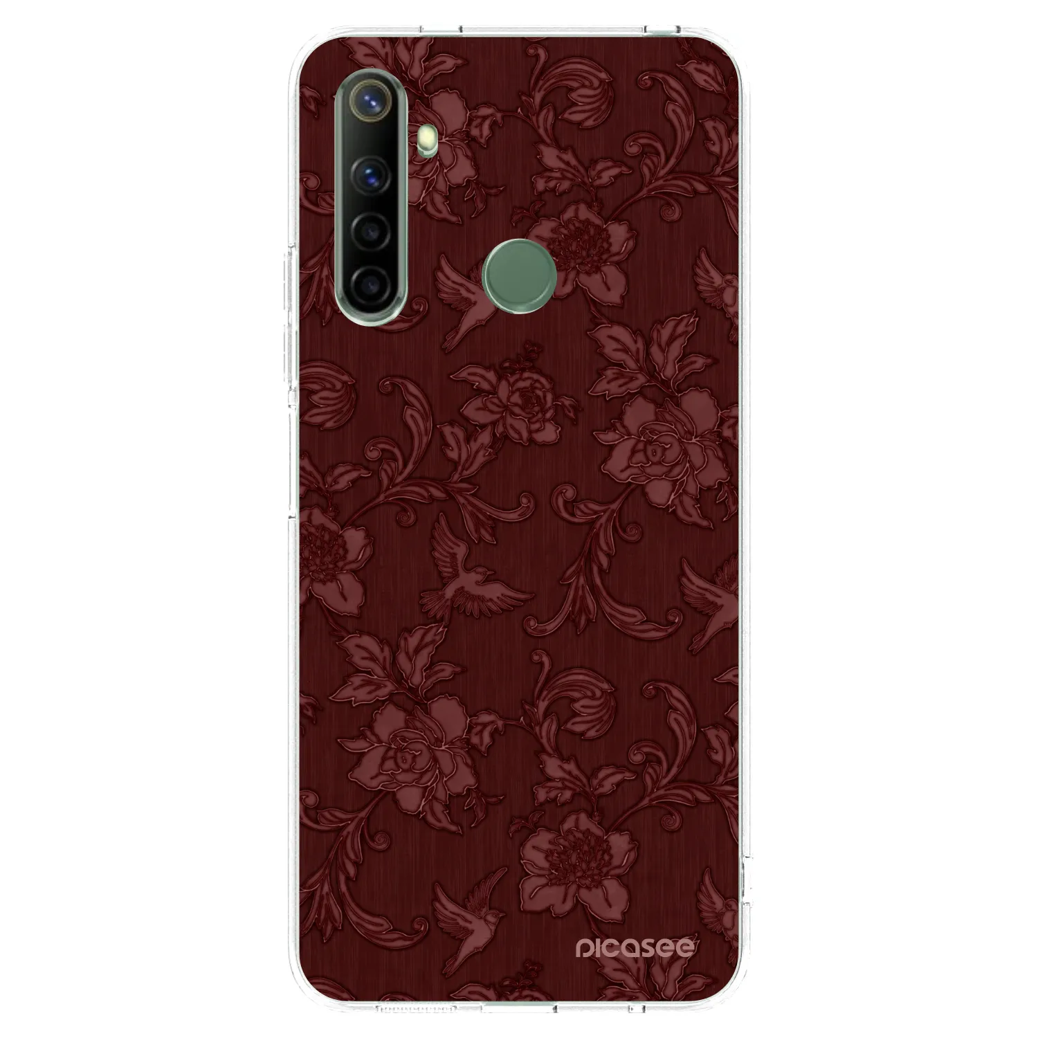 Picasee silikonski prozorni ovitek za Realme 6i - Red Elegance