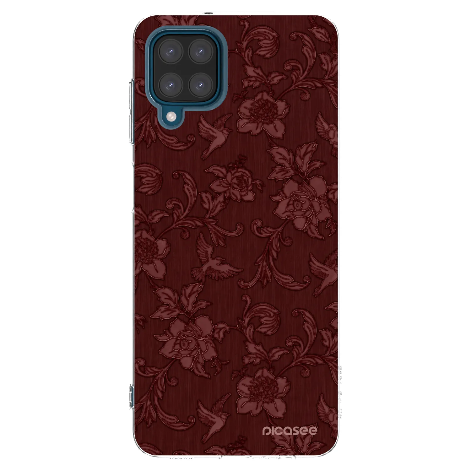 Picasee silikonski prozorni ovitek za Samsung Galaxy A12 A125F - Red Elegance