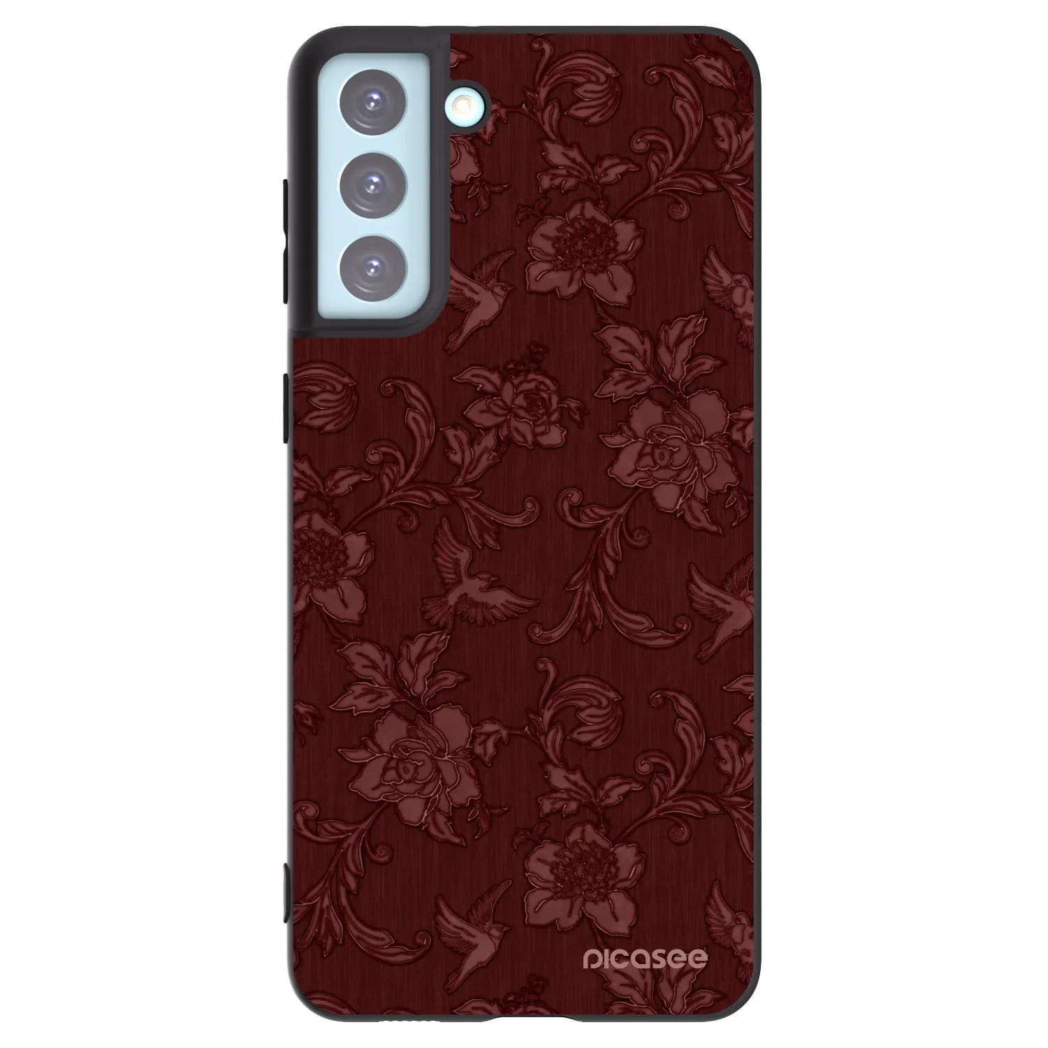 Picasee silikonski črni ovitek za Samsung Galaxy S21+ 5G G996F - Red Elegance
