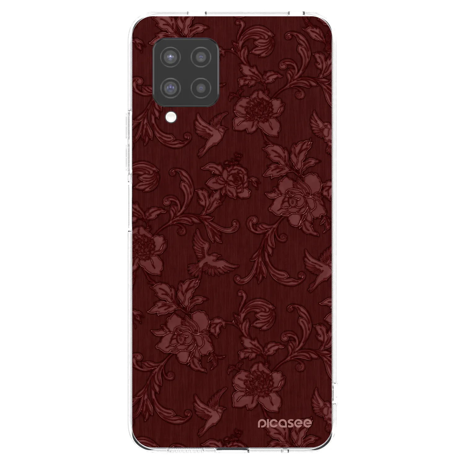 Picasee silikonski prozorni ovitek za Samsung Galaxy A42 A426B - Red Elegance