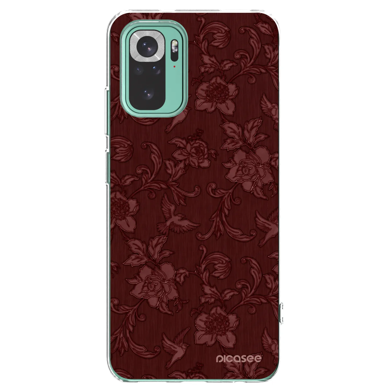 Picasee silikonski prozorni ovitek za Xiaomi Redmi Note 10 Pro - Red Elegance