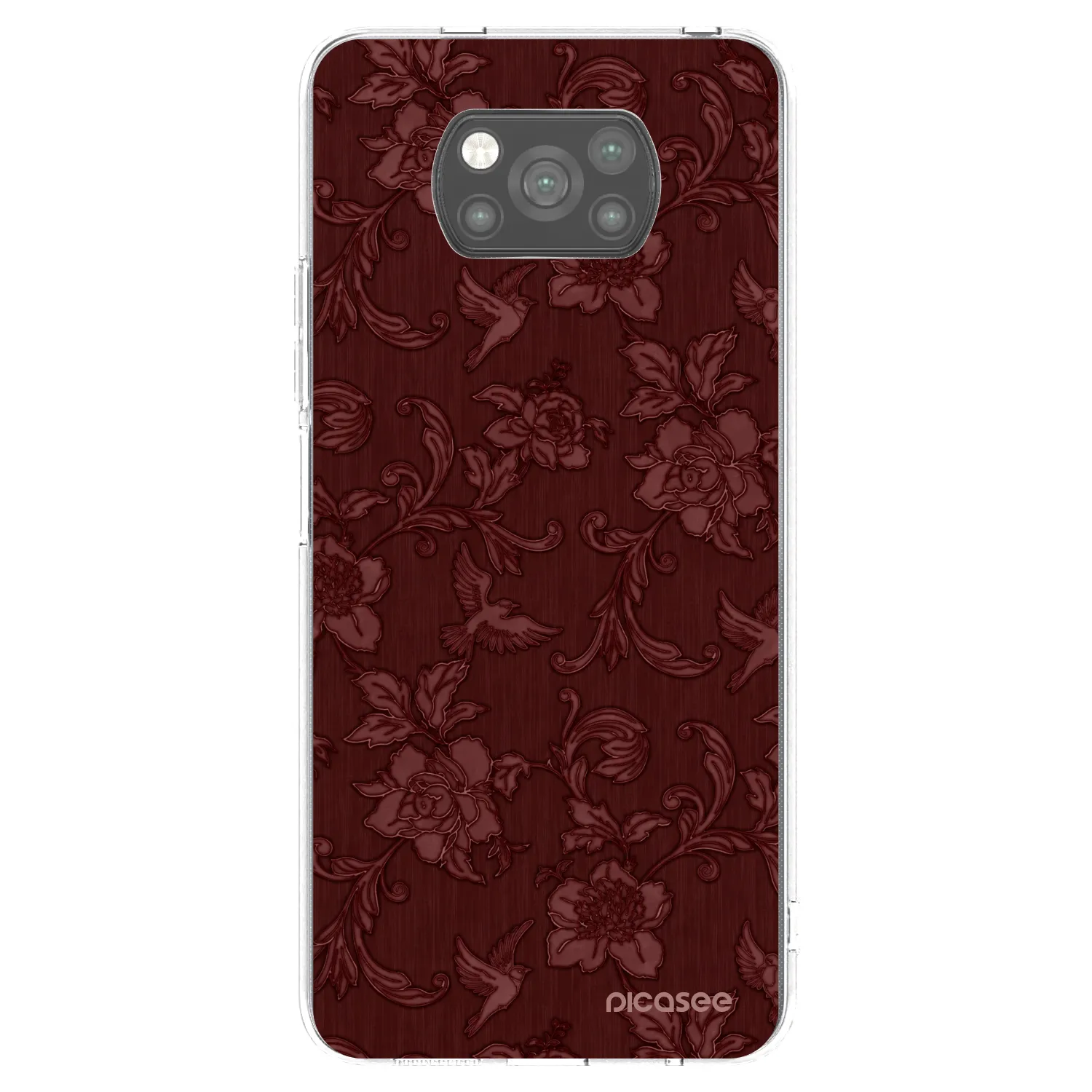 Picasee silikonski črni ovitek za Xiaomi Poco X3 Pro - Red Elegance
