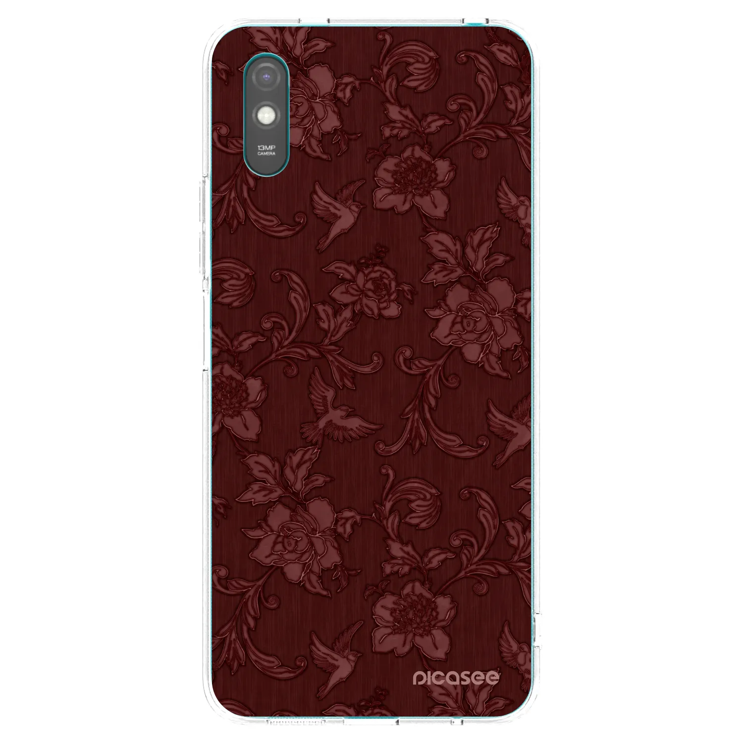 Picasee silikonski prozorni ovitek za Xiaomi Redmi 9AT - Red Elegance