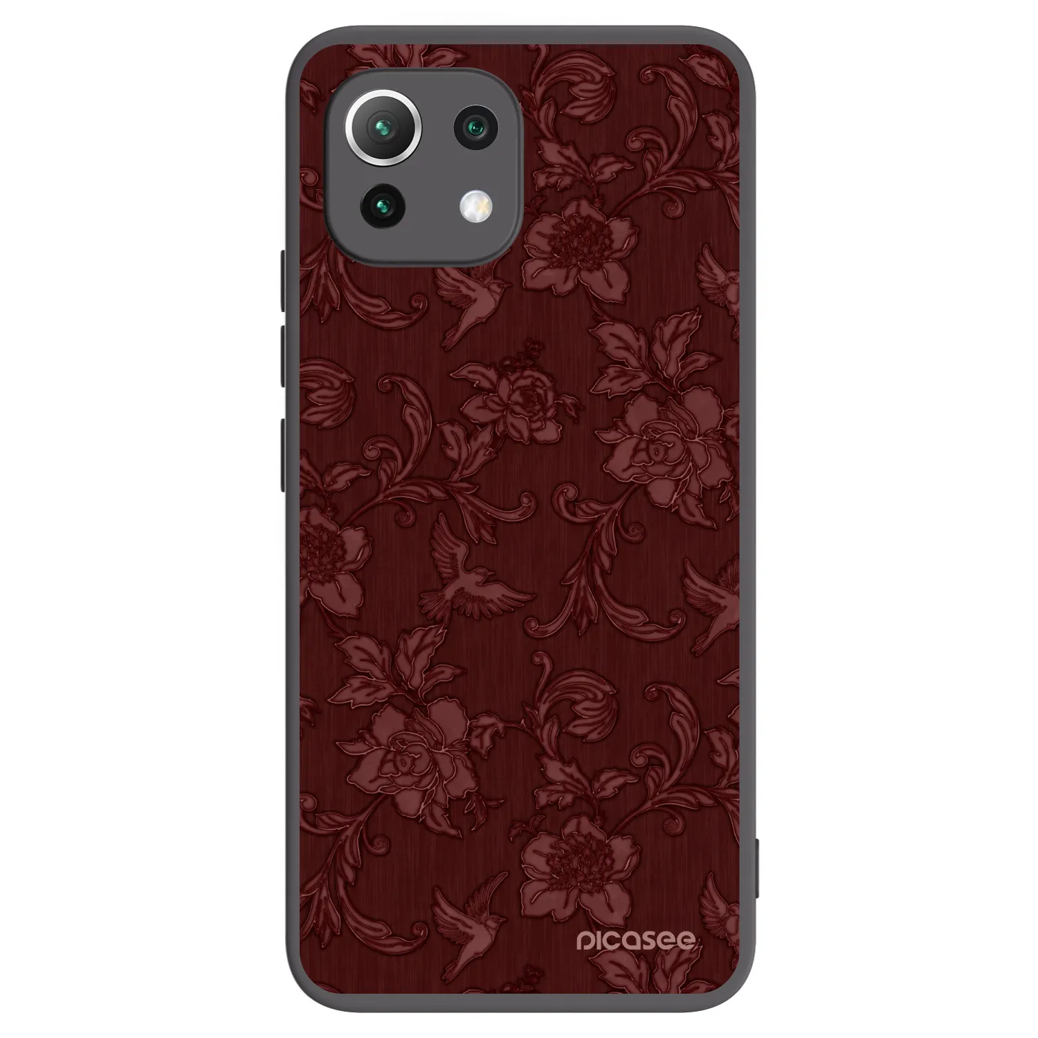 Picasee silikonski črni ovitek za Xiaomi Mi 11 Lite - Red Elegance