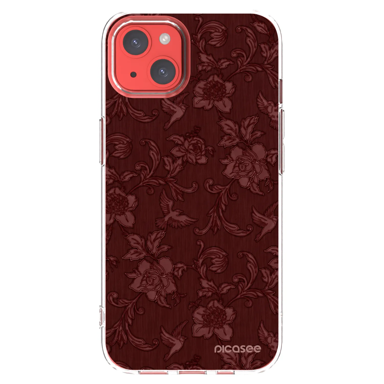 Picasee silikonski prozorni ovitek za Apple iPhone 13 - Red Elegance