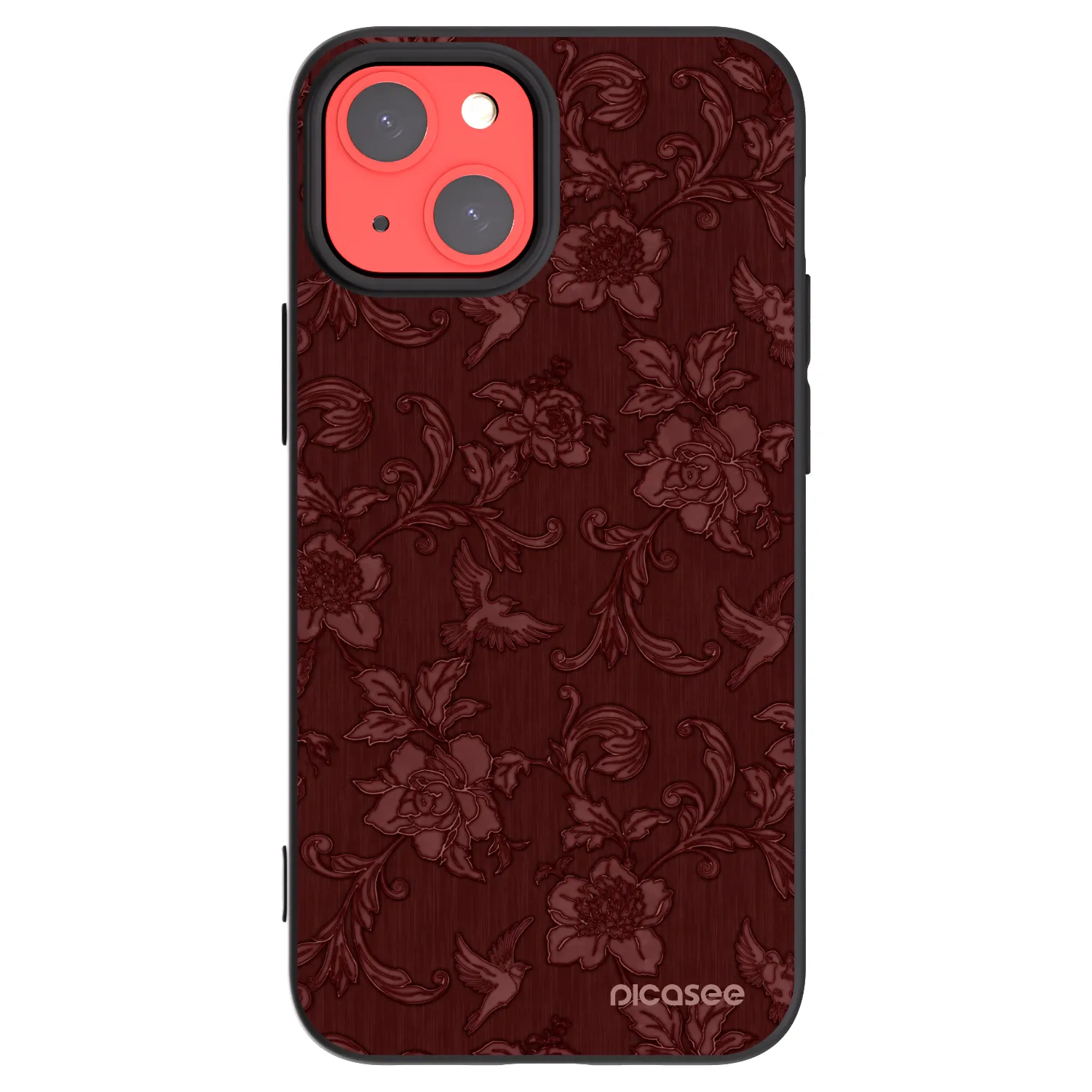Picasee silikonski črni ovitek za Apple iPhone 13 mini - Red Elegance