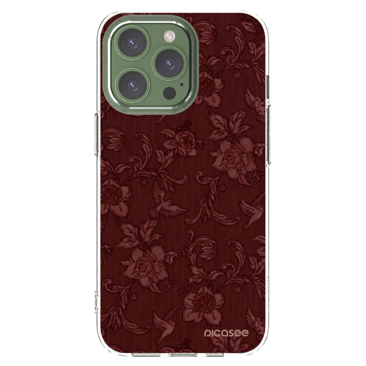 Picasee silikonski prozorni ovitek za Apple iPhone 13 Pro - Red Elegance
