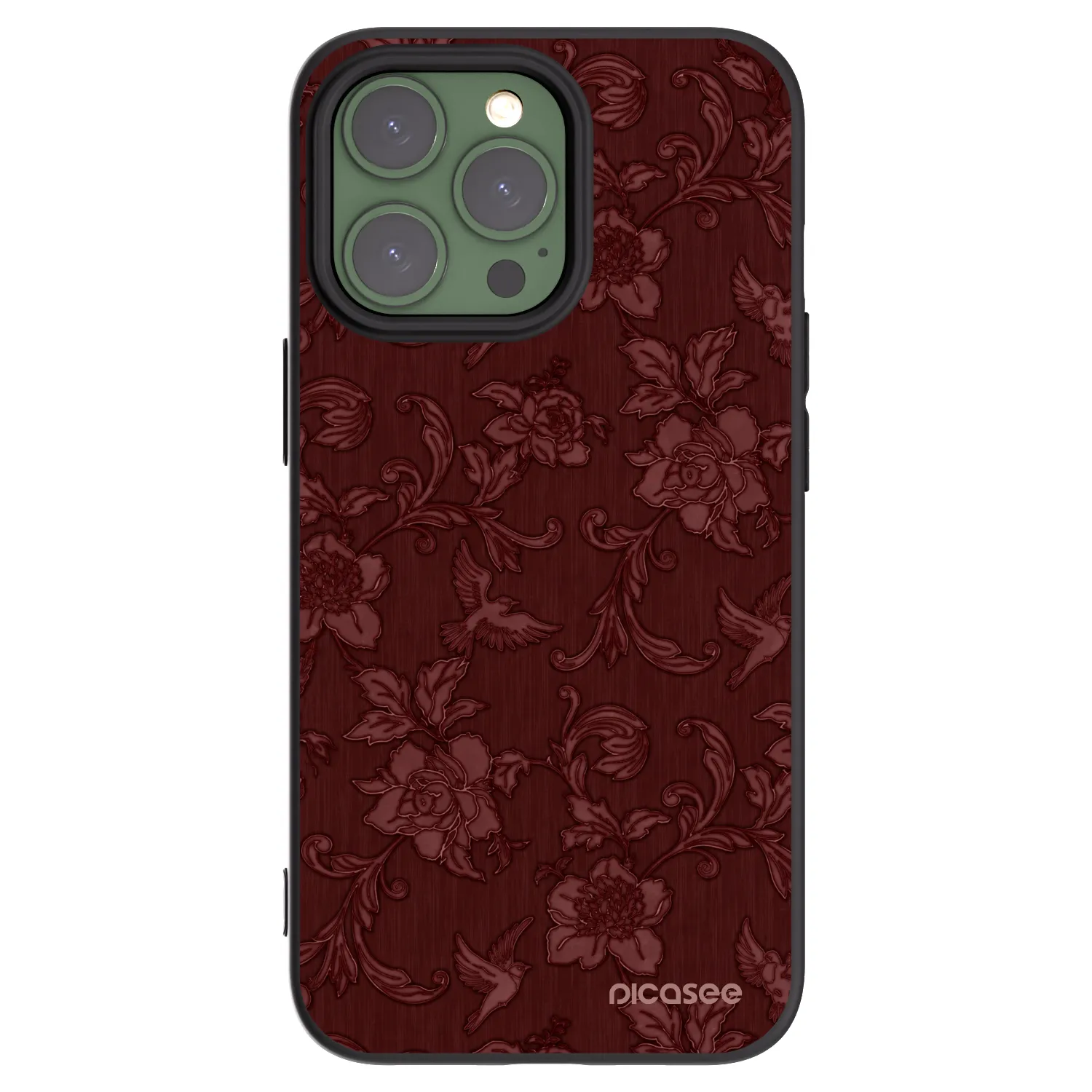 Picasee silikonski črni ovitek za Apple iPhone 13 Pro - Red Elegance