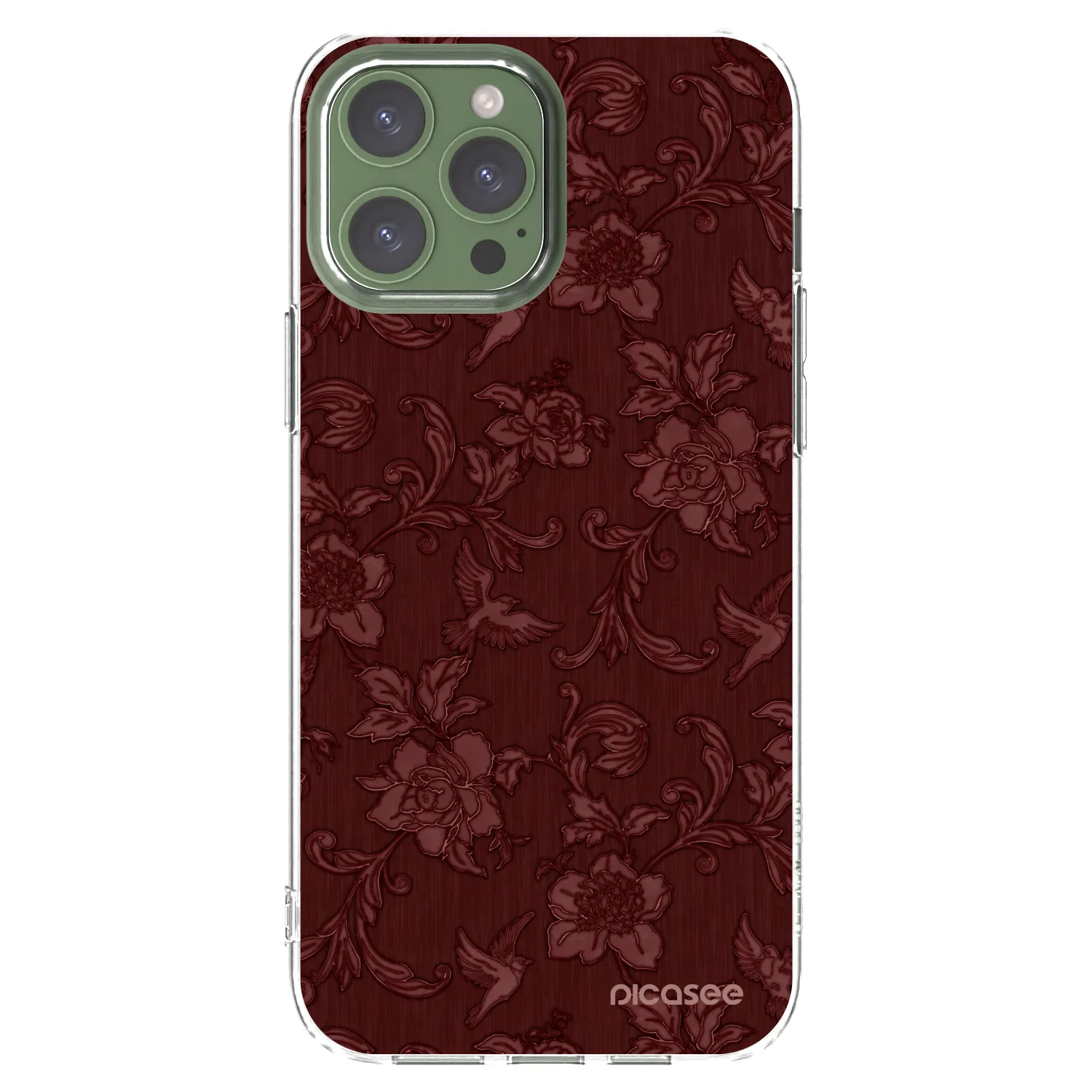 Picasee silikonski prozorni ovitek za Apple iPhone 13 Pro Max - Red Elegance