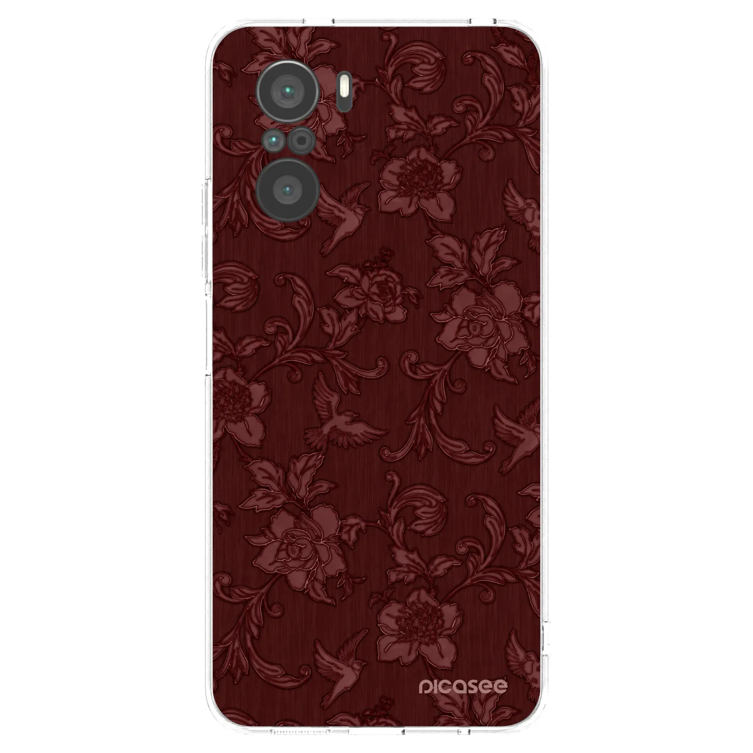 Picasee silikonski prozorni ovitek za Xiaomi Poco F3 - Red Elegance