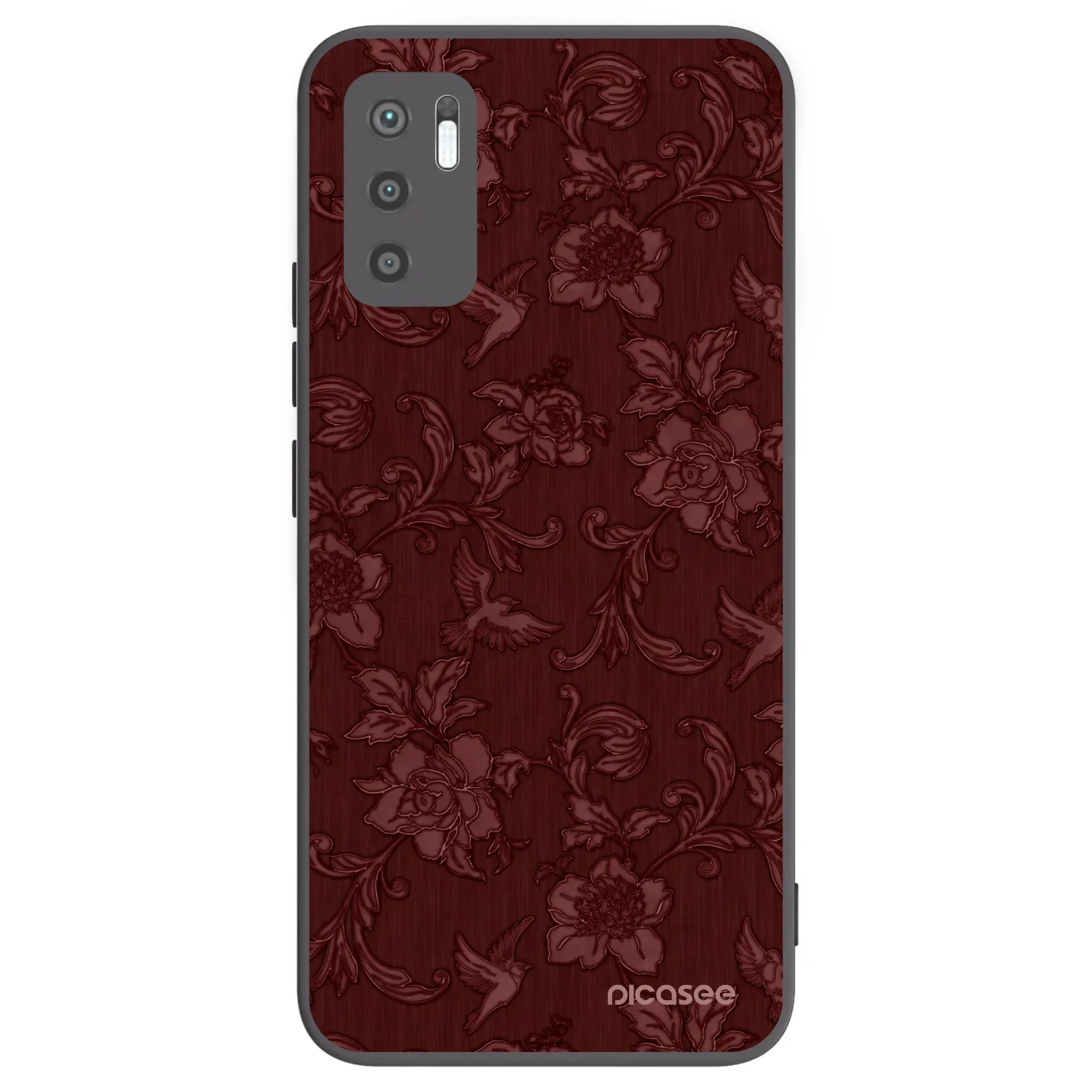 Picasee silikonski črni ovitek za Xiaomi Redmi Note 10 5G - Red Elegance