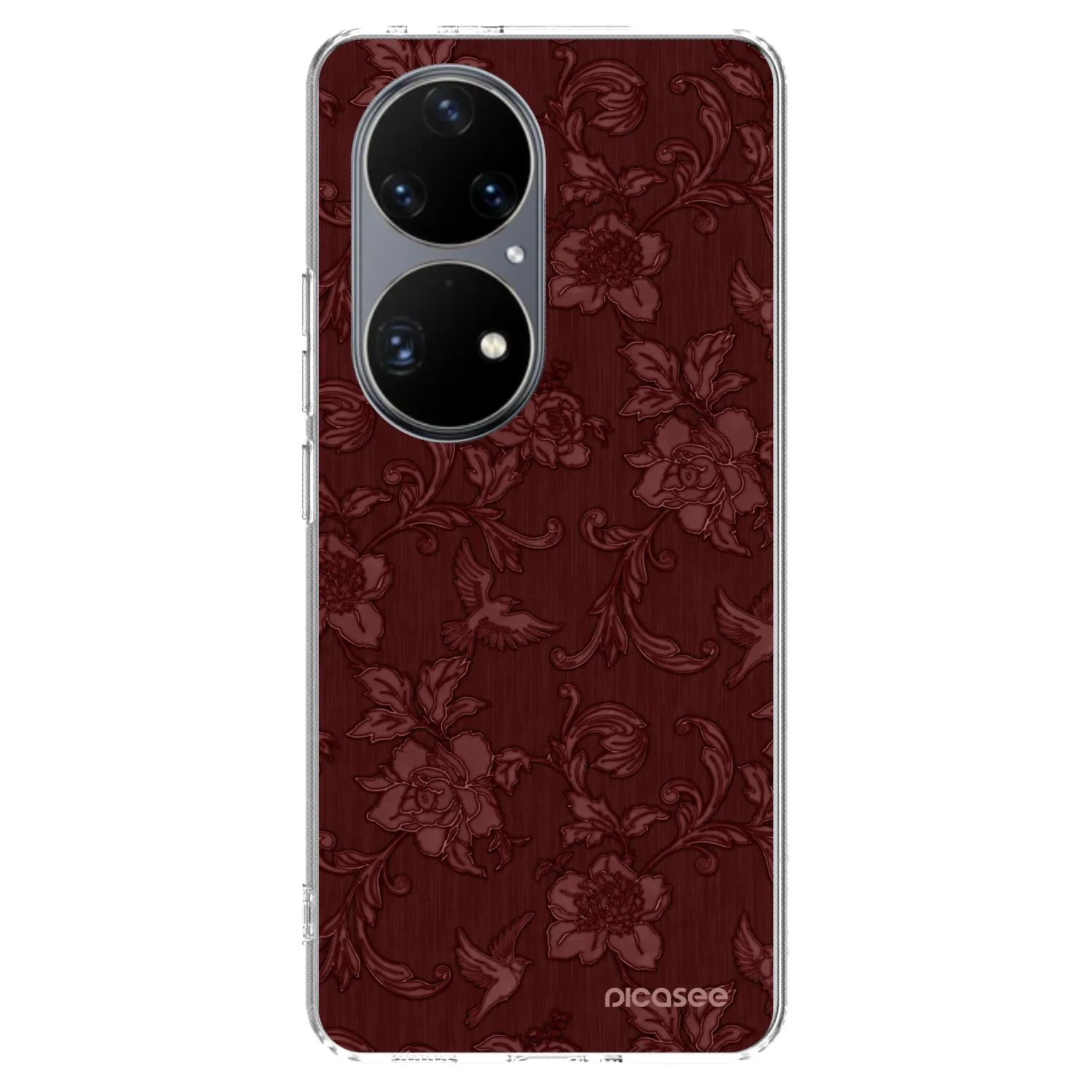 Picasee silikonski prozorni ovitek za Huawei P50 - Red Elegance