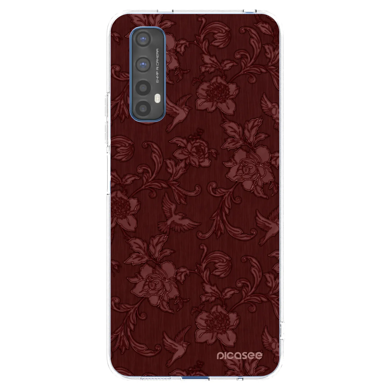 Picasee silikonski prozorni ovitek za Realme 7 - Red Elegance