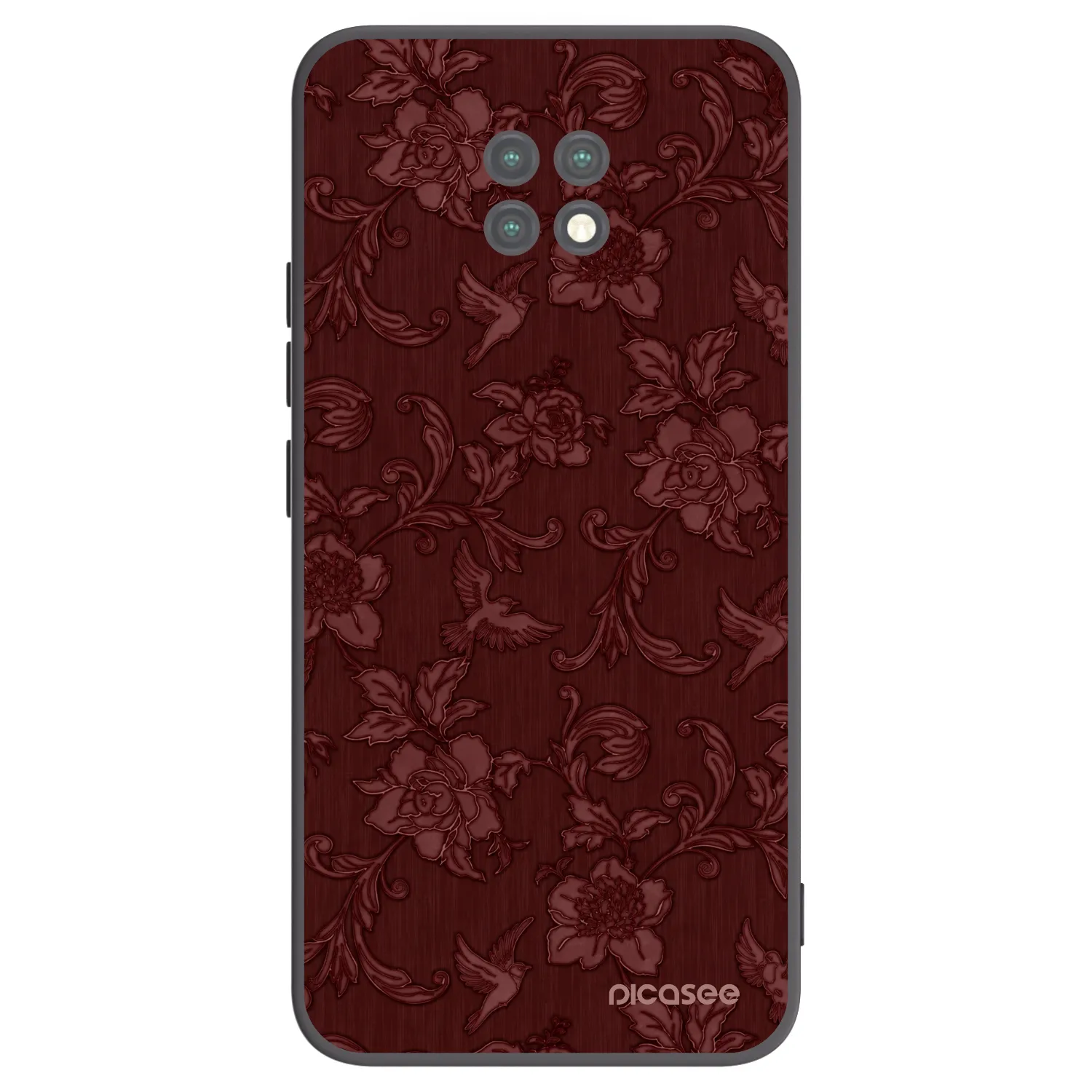 Picasee silikonski črni ovitek za Xiaomi Redmi Note 9T - Red Elegance