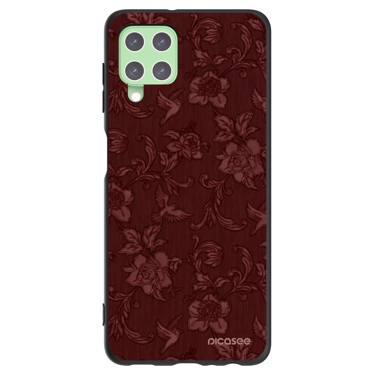 Picasee silikonski črni ovitek za Samsung Galaxy A22 A225F 4G - Red Elegance