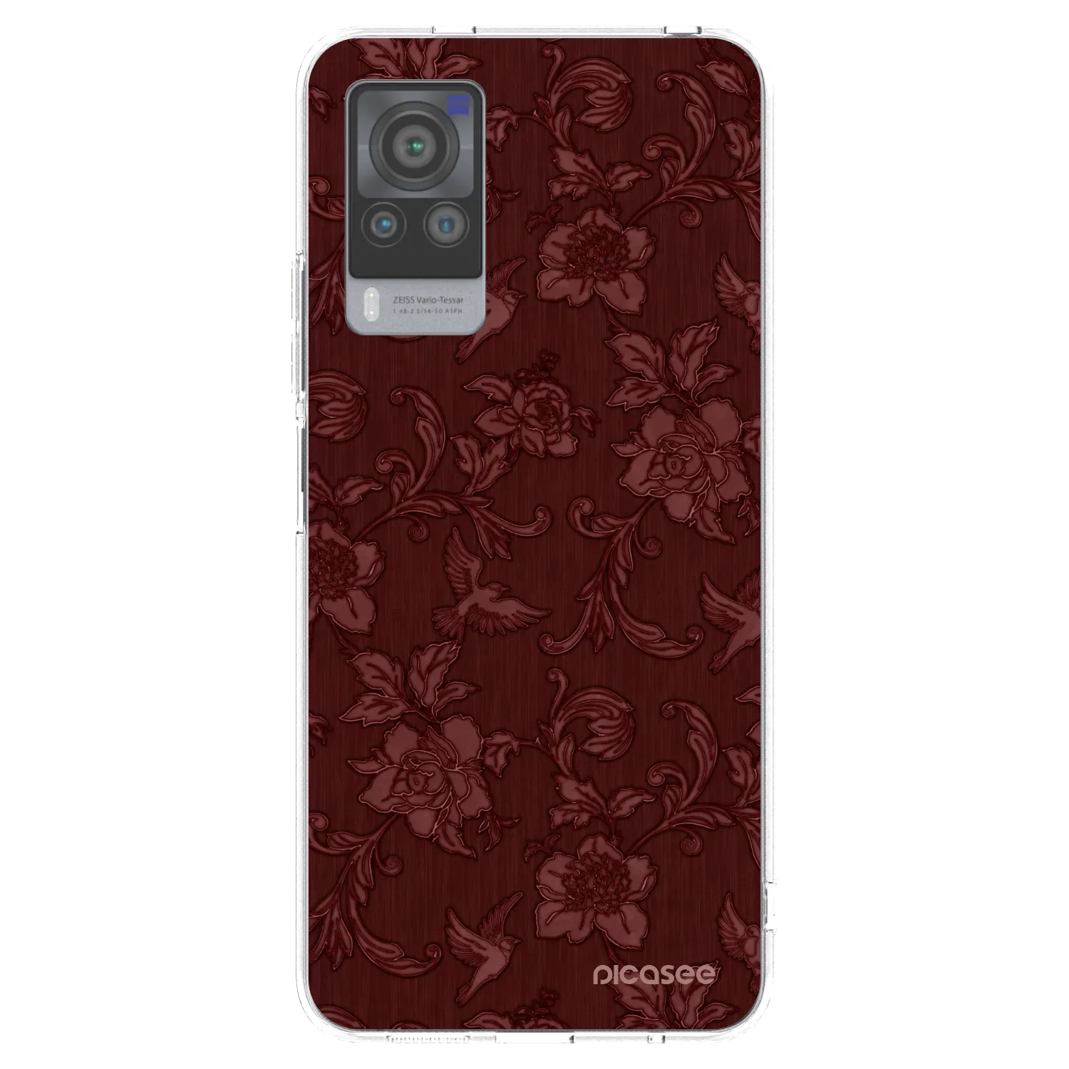 Picasee silikonski prozorni ovitek za Vivo X60 Pro 5G - Red Elegance