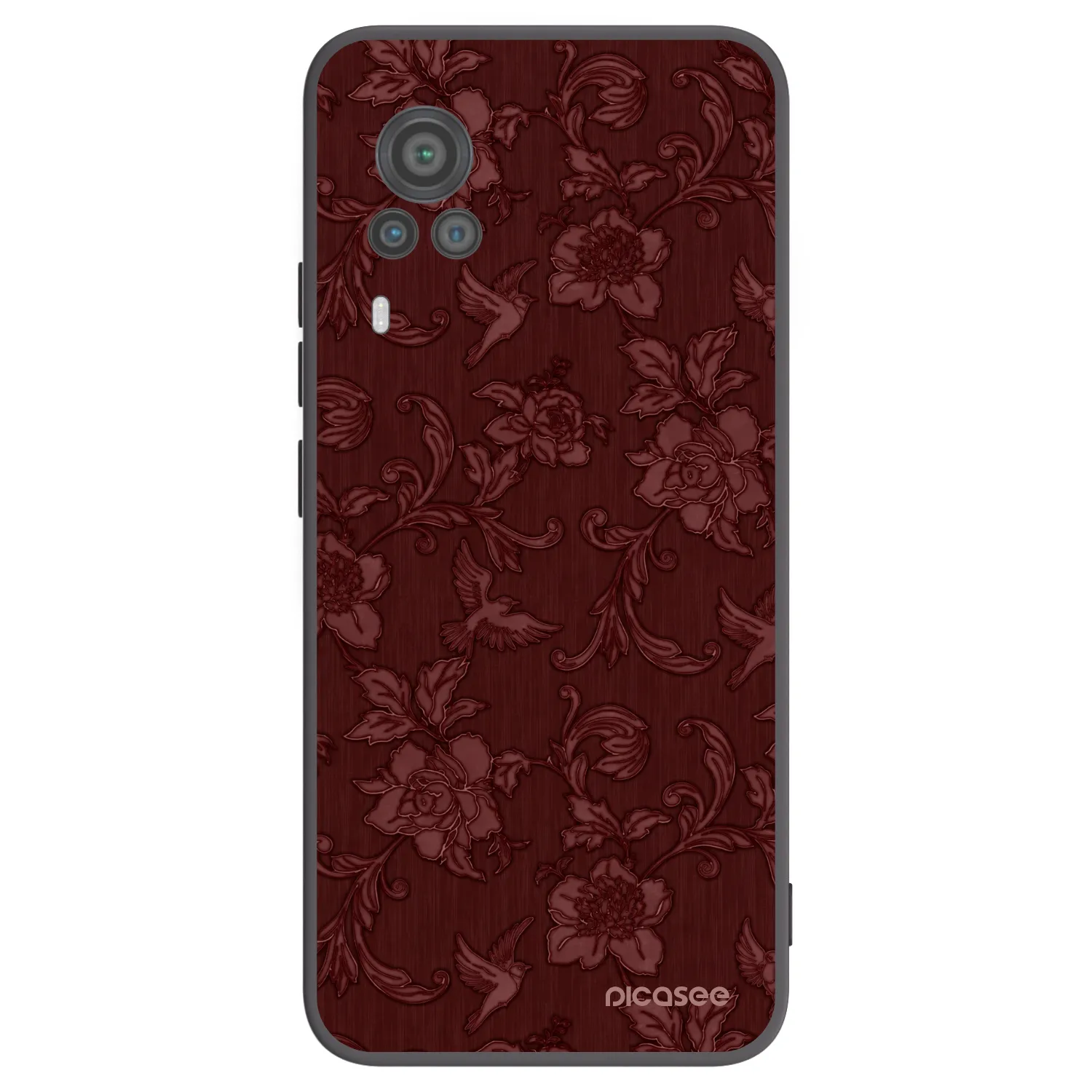Picasee silikonski črni ovitek za Vivo X60 Pro 5G - Red Elegance