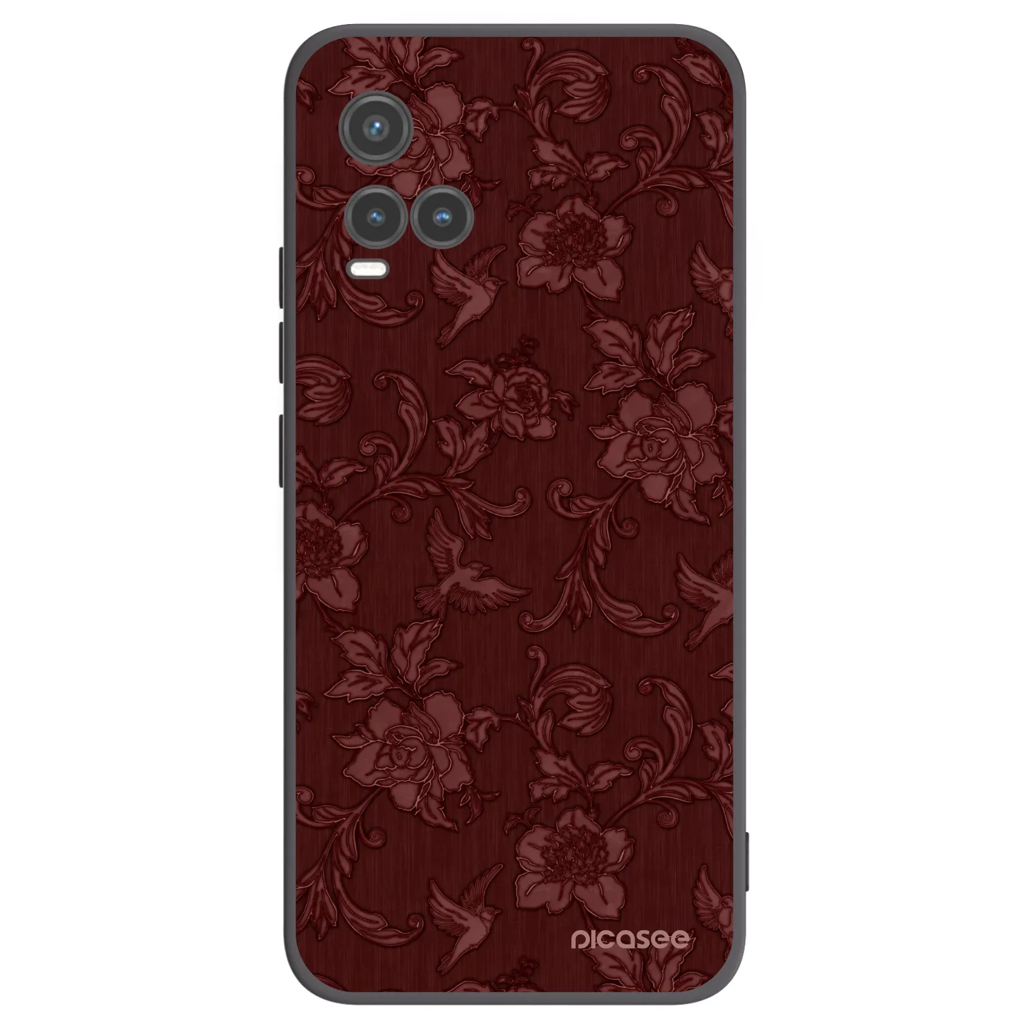 Picasee silikonski črni ovitek za Vivo Y33s - Red Elegance