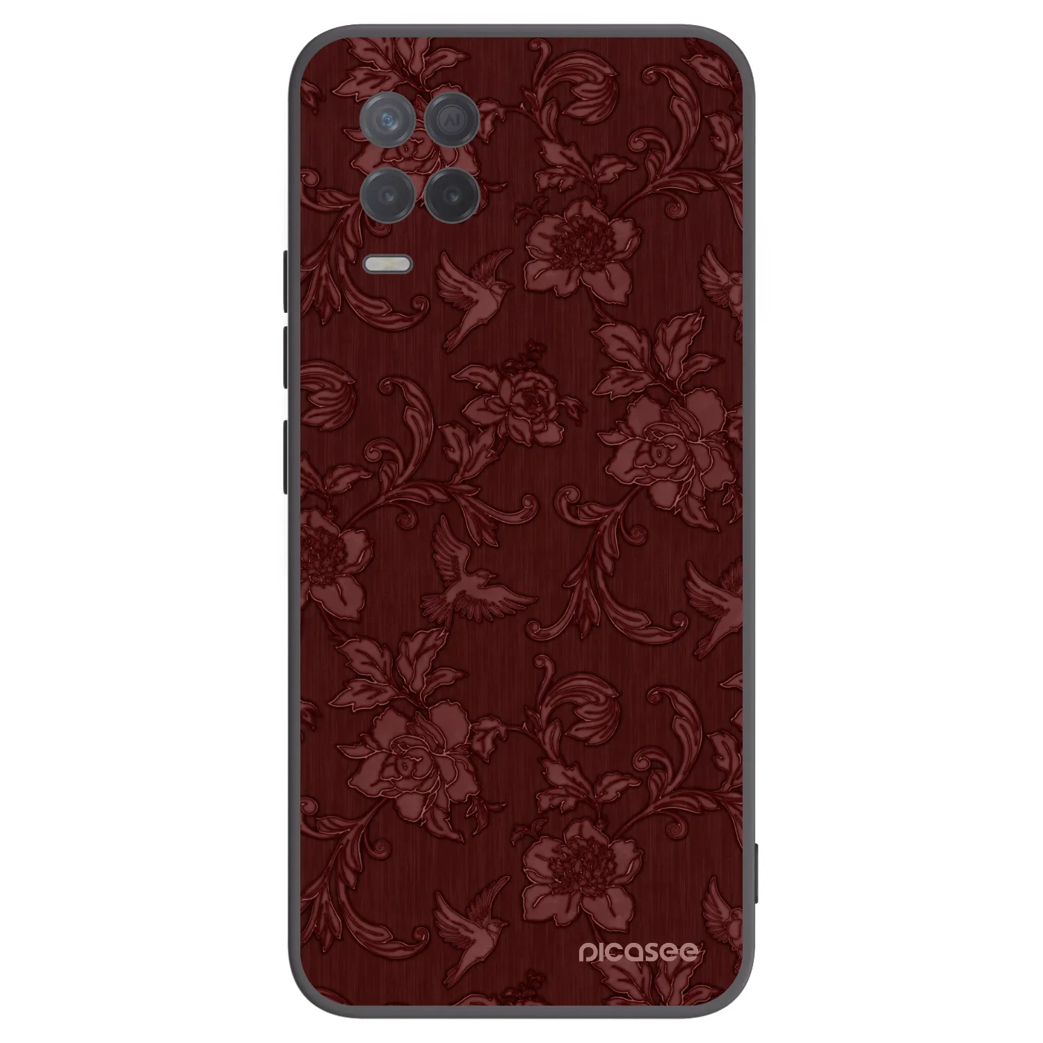 Picasee silikonski črni ovitek za Realme 8 5G - Red Elegance