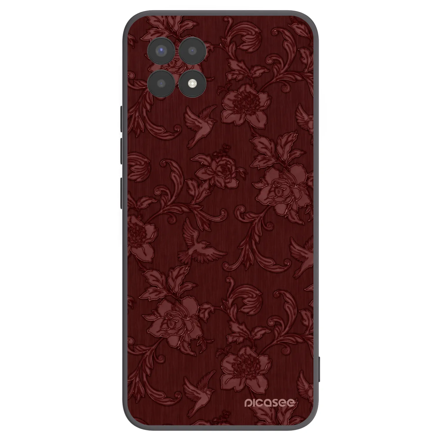 Picasee silikonski črni ovitek za Realme 8i - Red Elegance