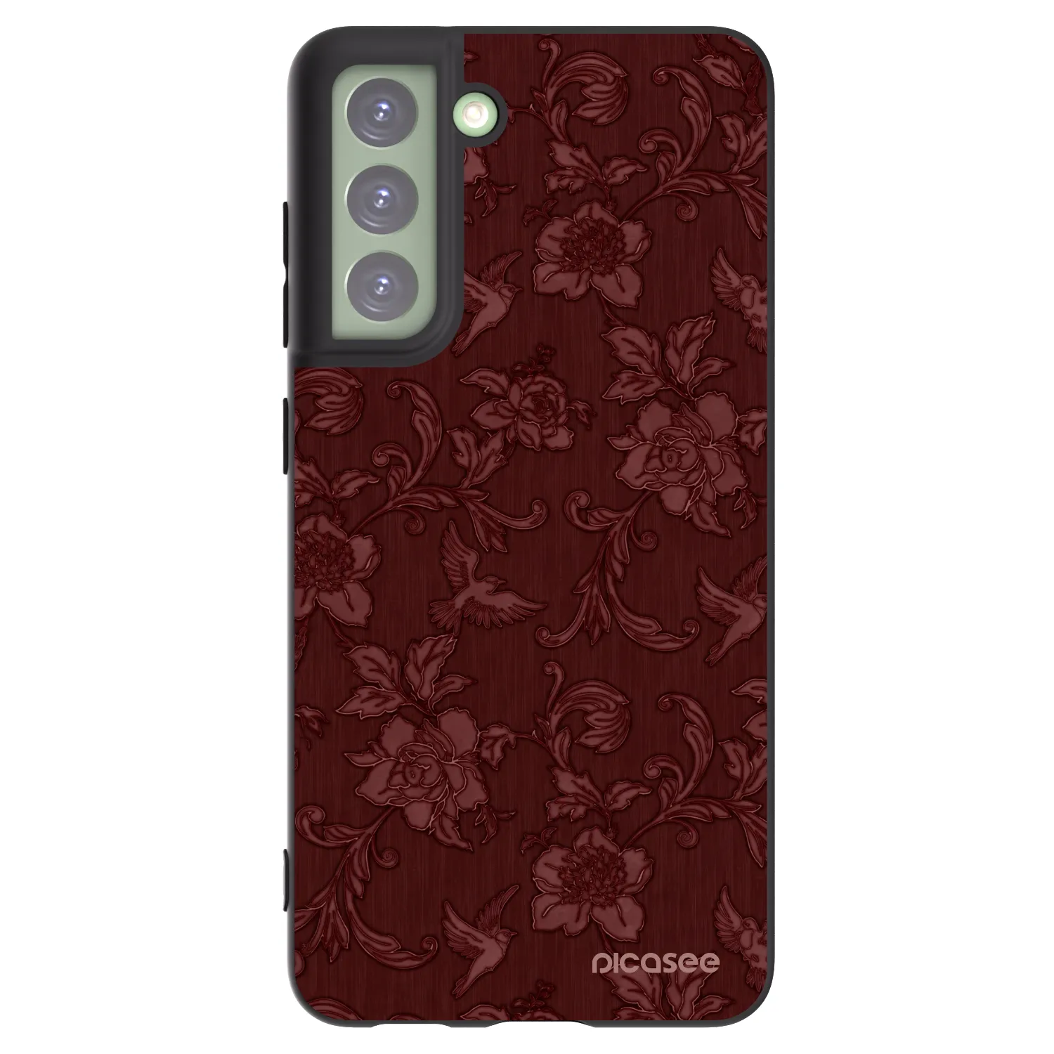 Picasee silikonski črni ovitek za Samsung Galaxy S21 FE 5G - Red Elegance