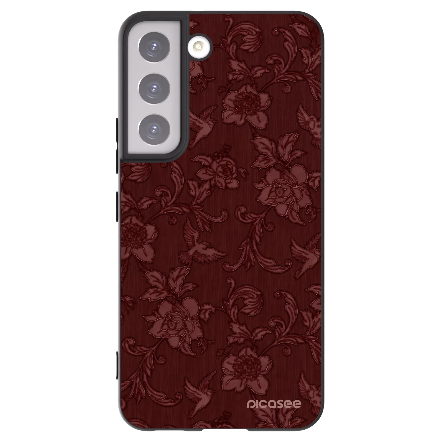 Picasee silikonski črni ovitek za Samsung Galaxy S22 5G - Red Elegance