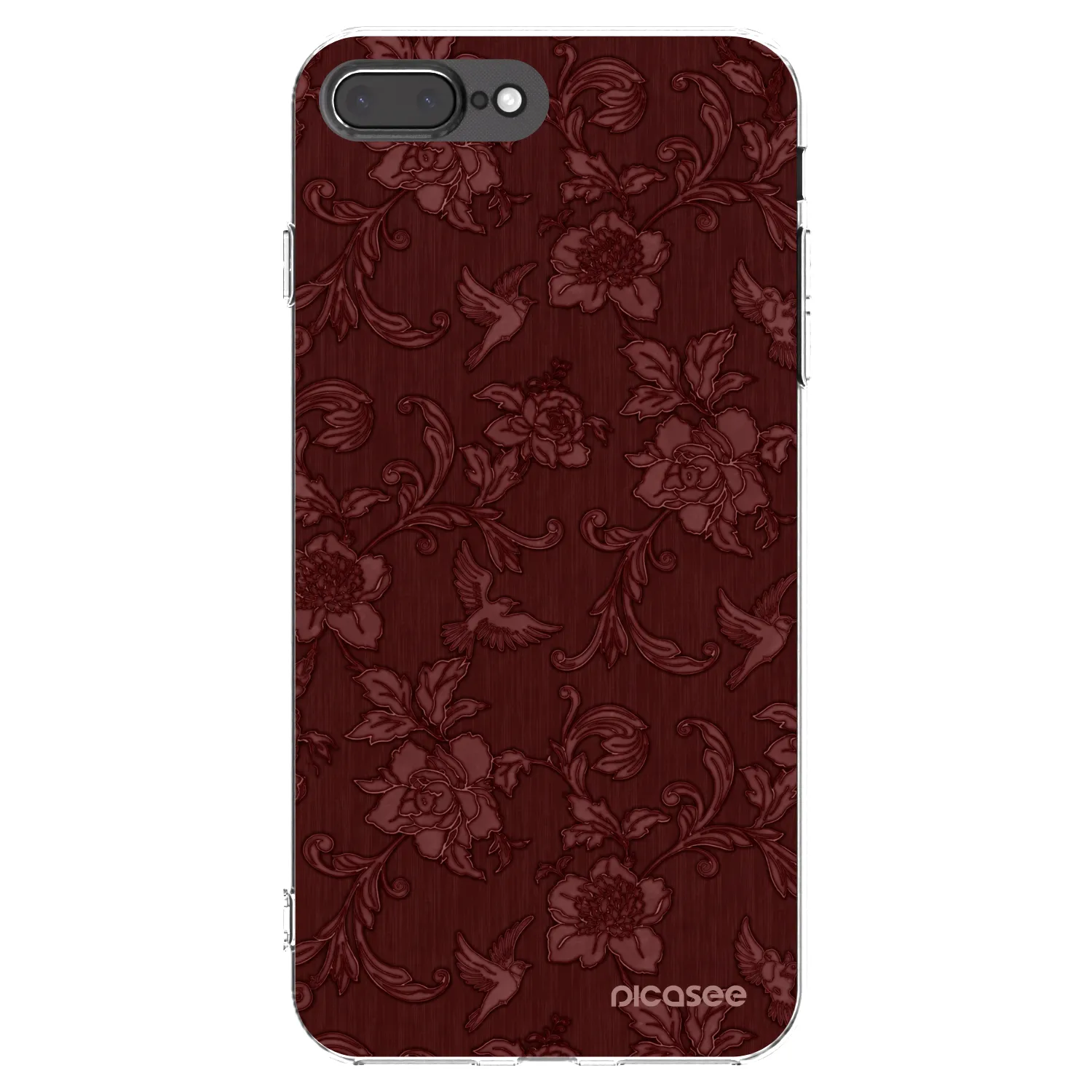 Picasee silikonski prozorni ovitek za Apple iPhone 7 Plus - Red Elegance