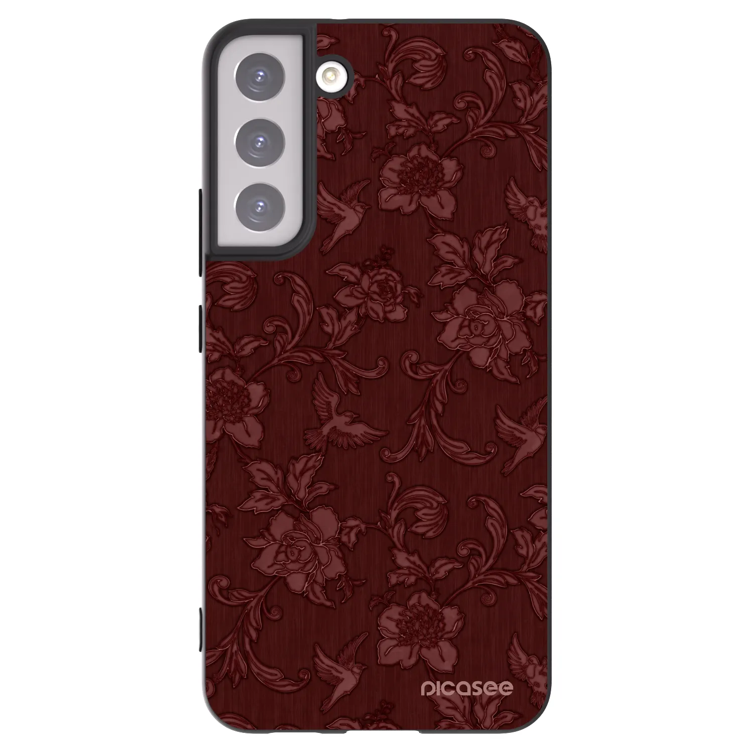 Picasee silikonski črni ovitek za Samsung Galaxy S22+ 5G - Red Elegance
