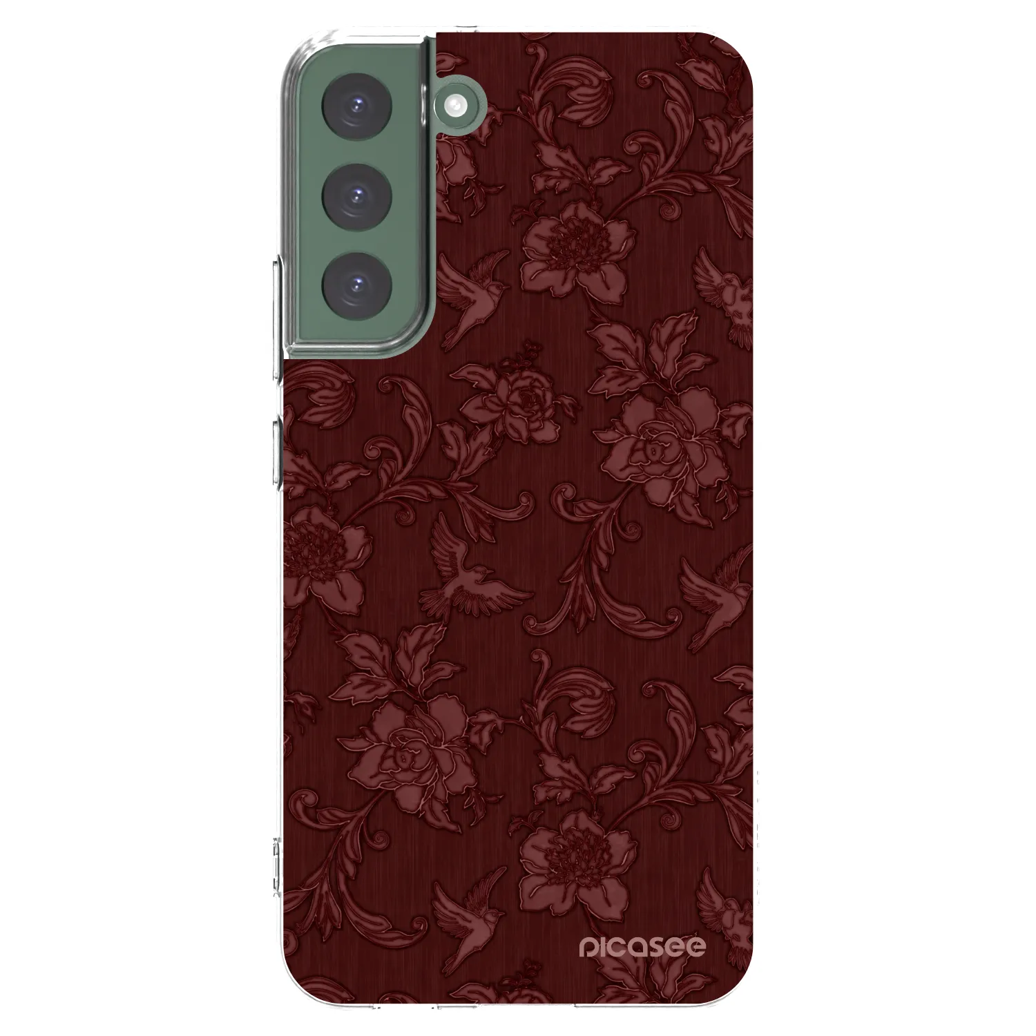 Picasee silikonski prozorni ovitek za Samsung Galaxy S22+ 5G - Red Elegance