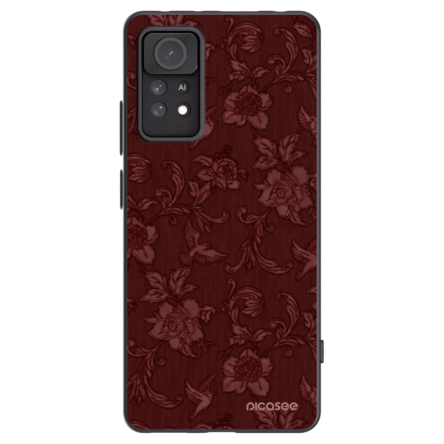 Picasee silikonski črni ovitek za Xiaomi Redmi Note 11 Pro 5G - Red Elegance