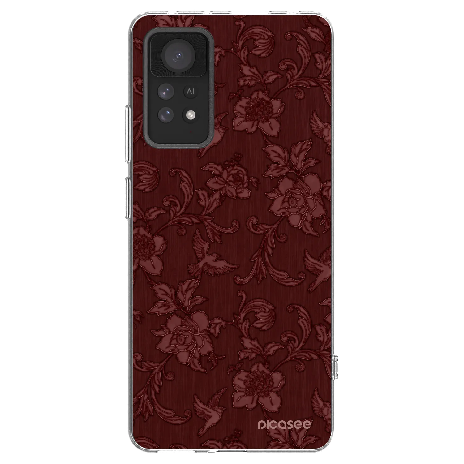 Picasee silikonski prozorni ovitek za Xiaomi Redmi Note 11 Pro 5G - Red Elegance