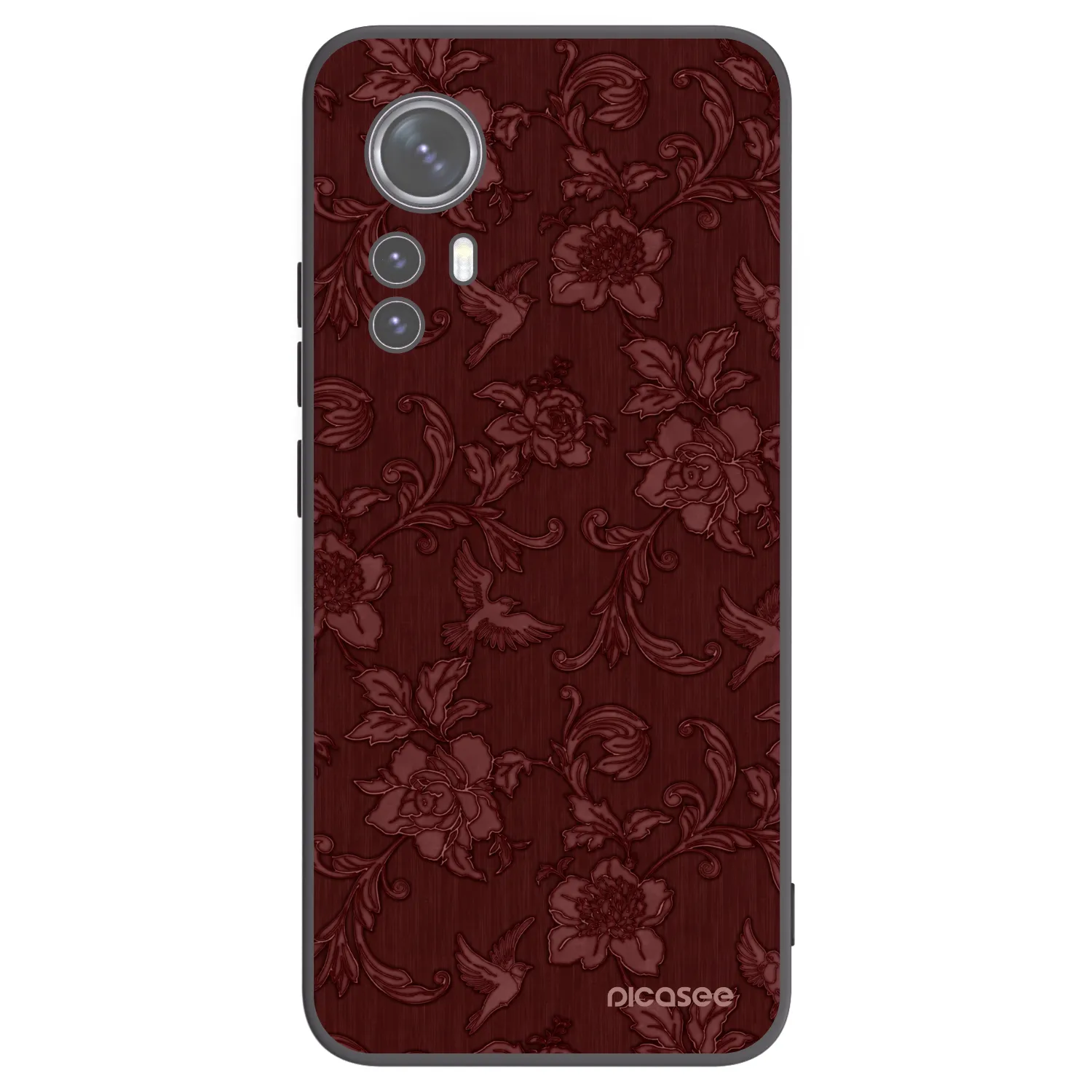 Picasee silikonski črni ovitek za Xiaomi 12 - Red Elegance