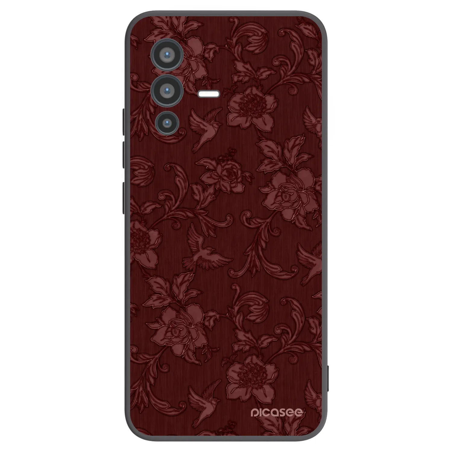 Picasee silikonski črni ovitek za Vivo V23 5G - Red Elegance