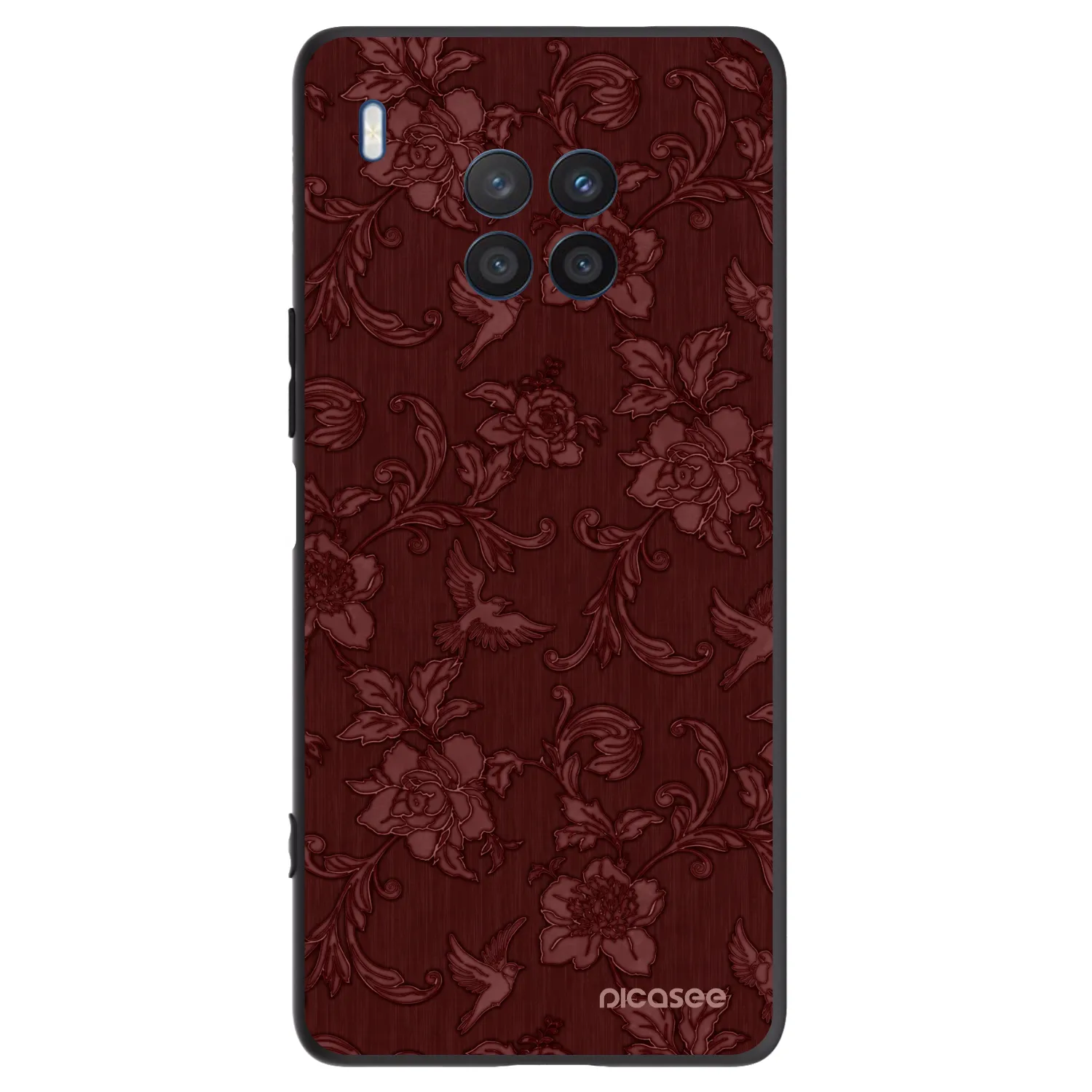 Picasee silikonski črni ovitek za Honor 50 Lite - Red Elegance