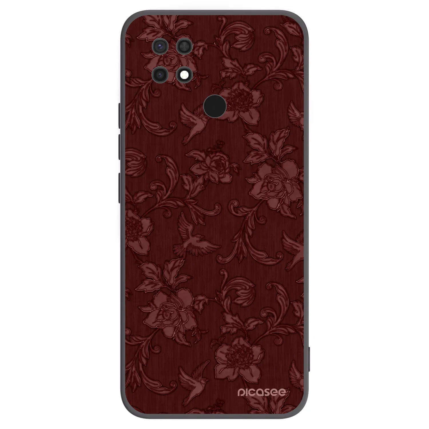 Picasee silikonski črni ovitek za Xiaomi Redmi 10C - Red Elegance