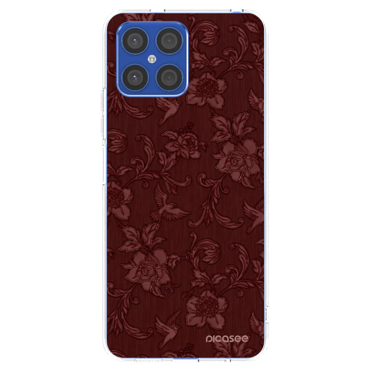 Picasee silikonski prozorni ovitek za Honor X8 4G - Red Elegance