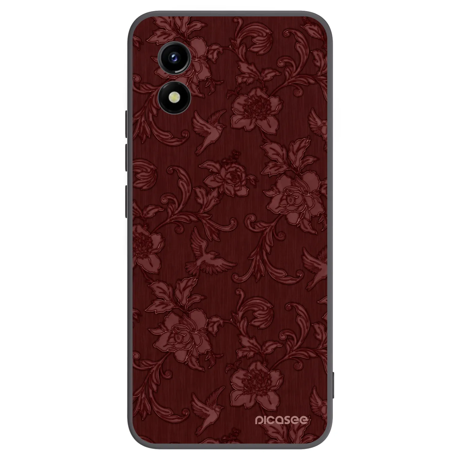 Picasee silikonski črni ovitek za Vivo Y01 - Red Elegance