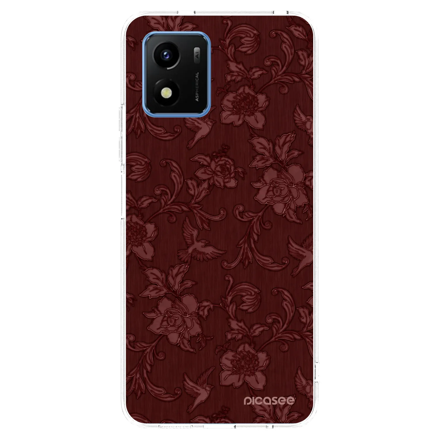 Picasee silikonski prozorni ovitek za Vivo Y01 - Red Elegance