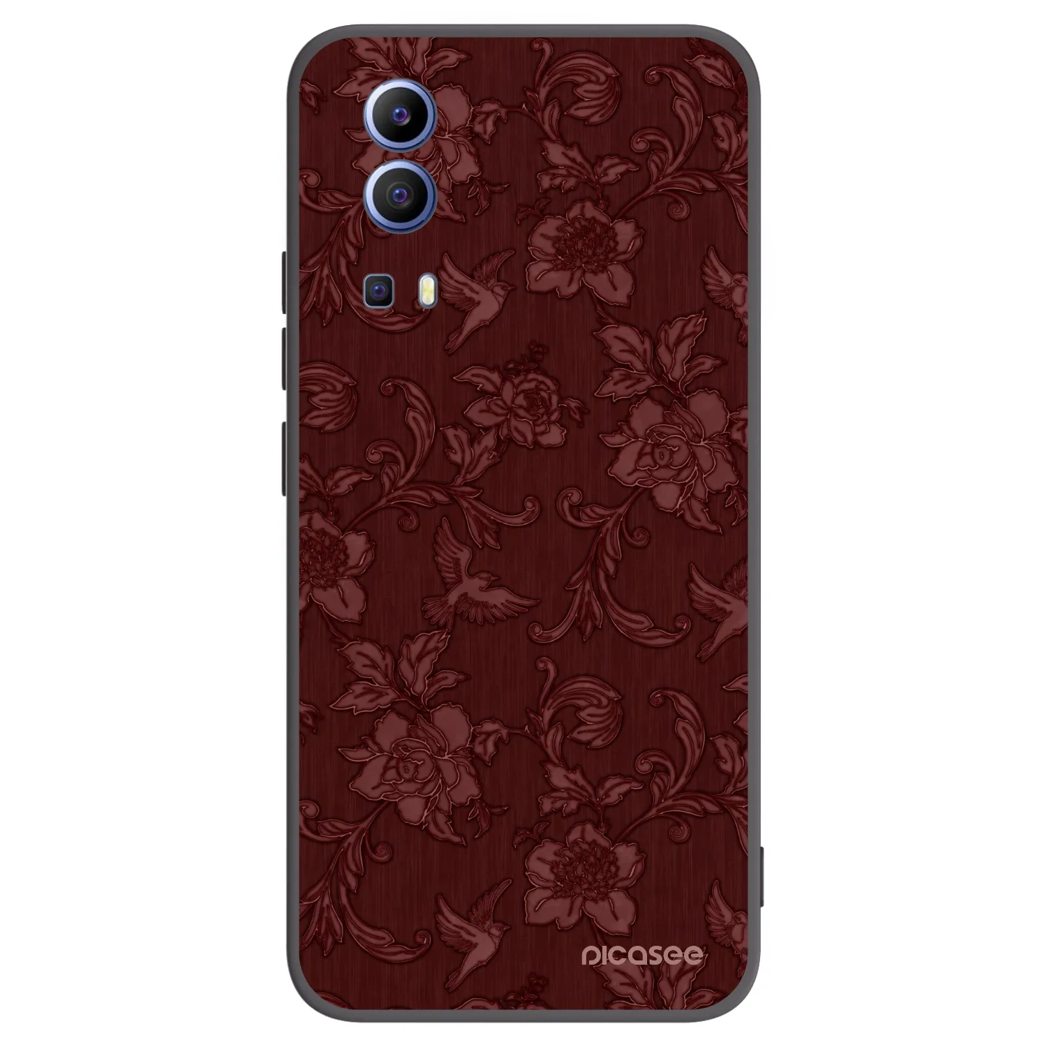 Picasee silikonski črni ovitek za Vivo Y52 5G - Red Elegance