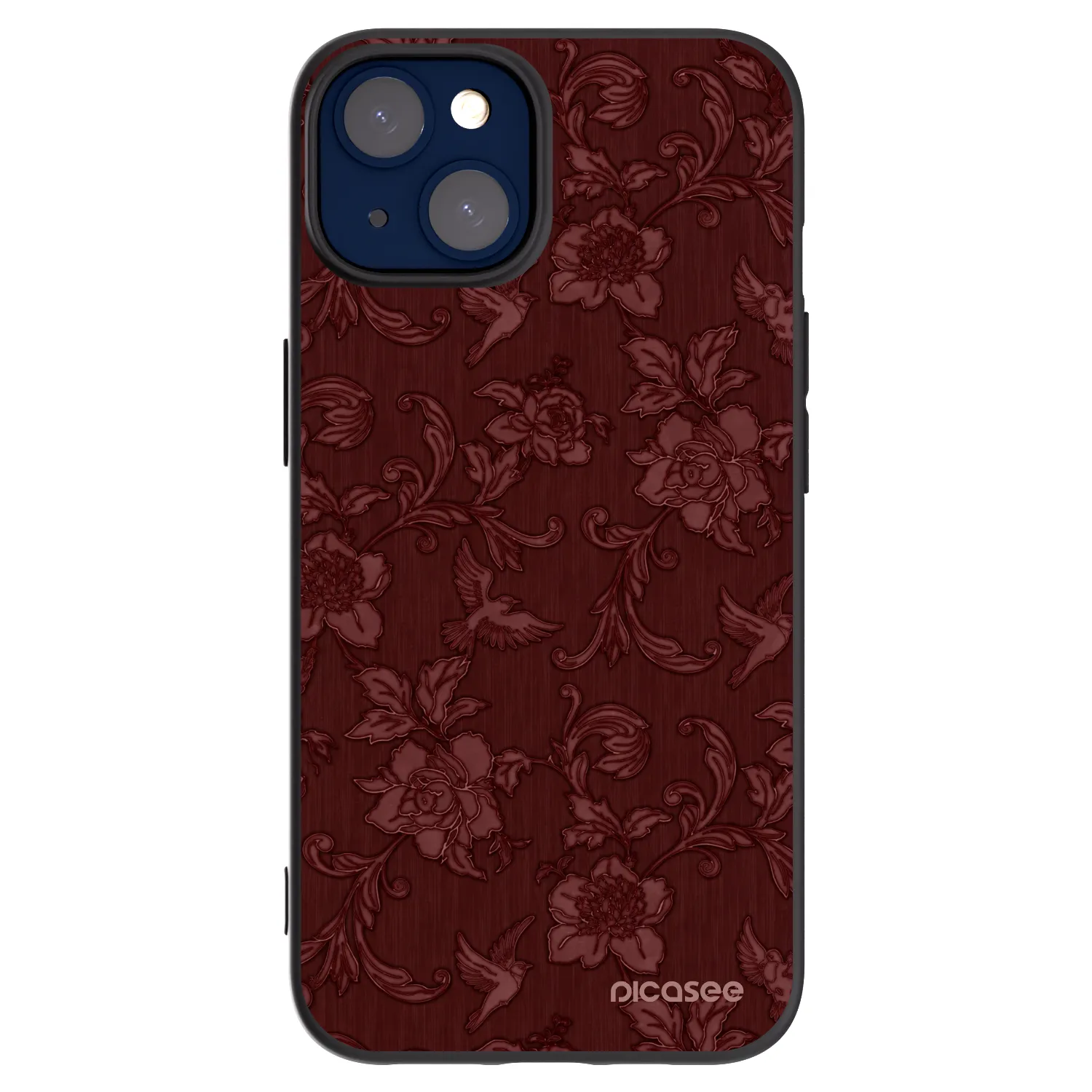 Picasee silikonski črni ovitek za Apple iPhone 14 - Red Elegance