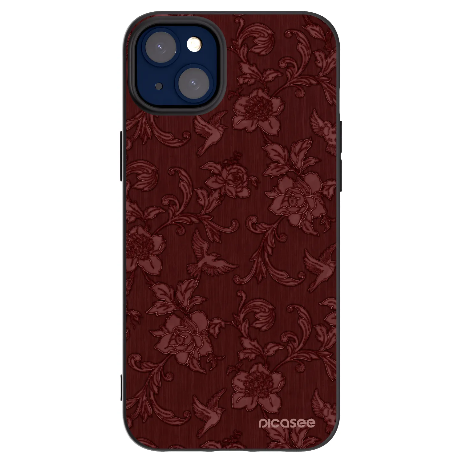 Picasee silikonski črni ovitek za Apple iPhone 14 Plus - Red Elegance
