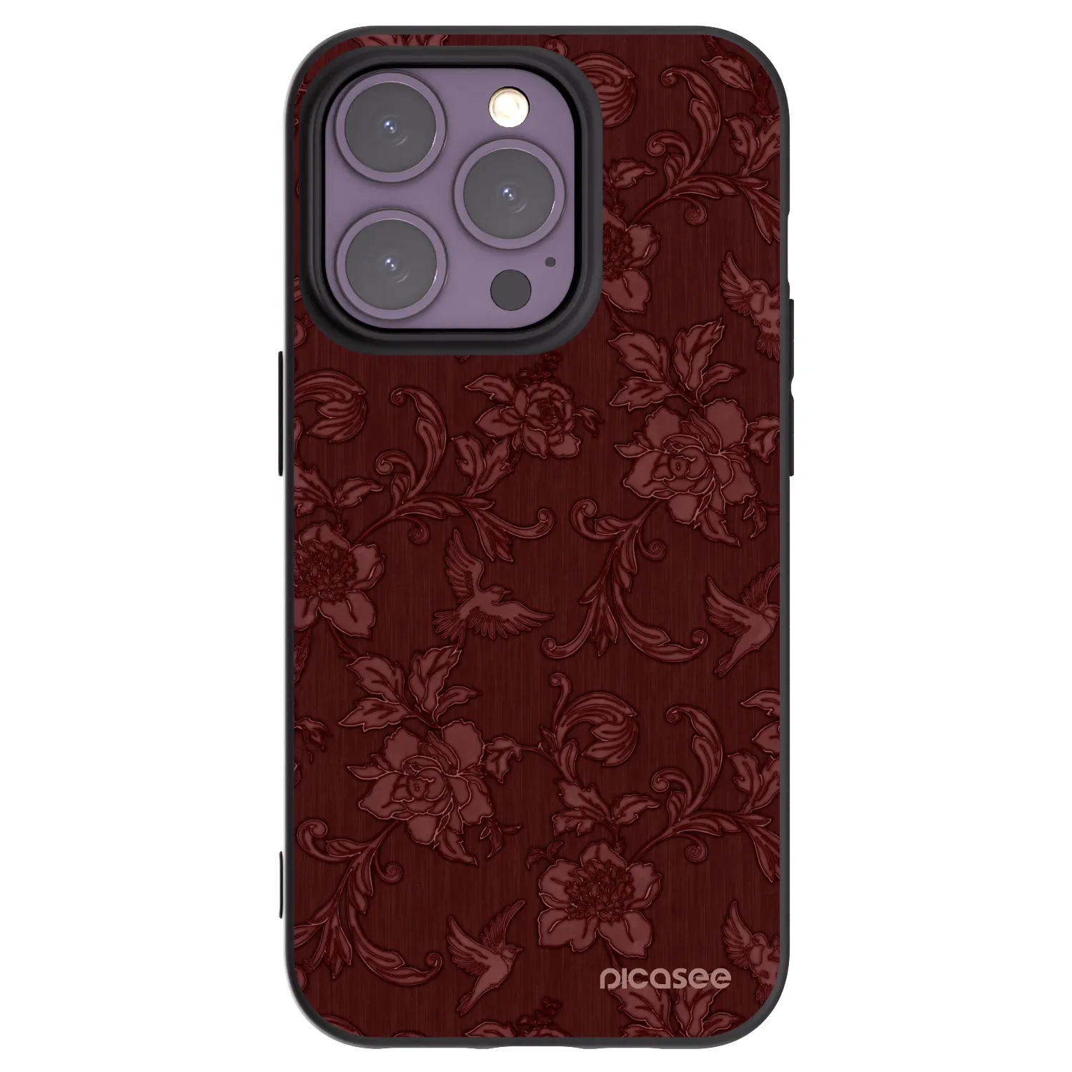 Picasee silikonski črni ovitek za Apple iPhone 14 Pro - Red Elegance
