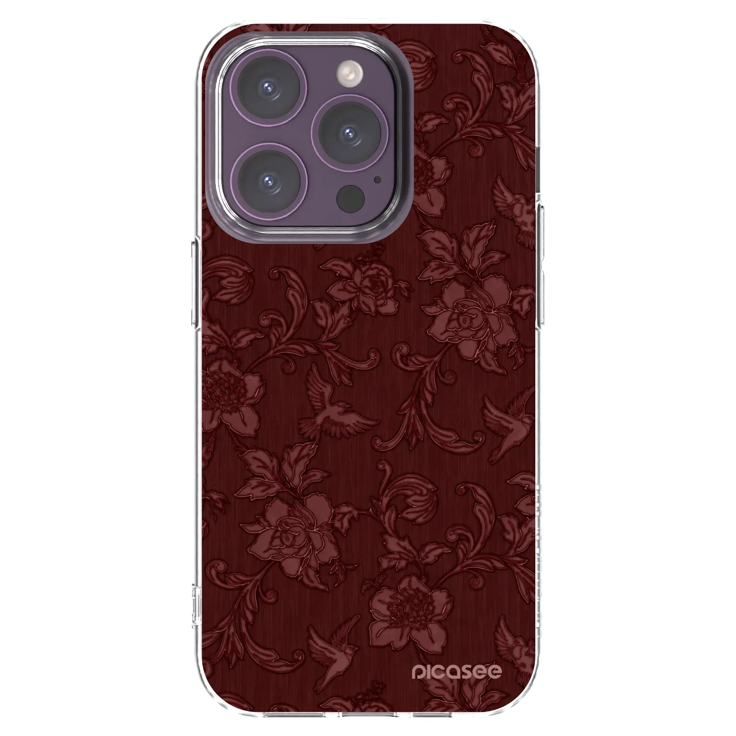 Picasee silikonski prozorni ovitek za Apple iPhone 14 Pro - Red Elegance